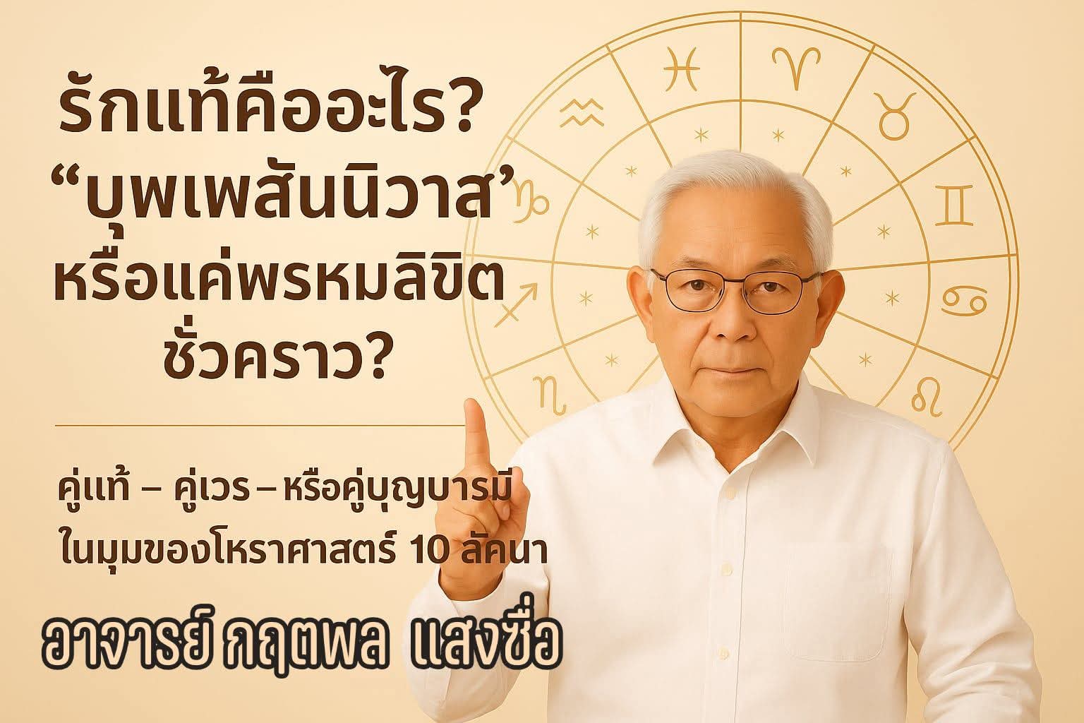 รักแท้คืออะไร? “บุพเพสันนิวาส” หรือแค่พรหมลิขิตชั่วคราว? คู่แท้ – คู่เวร – หรือคู่บุญบารมี ในมุมของโหราศาสตร์ 10 ลัคนา