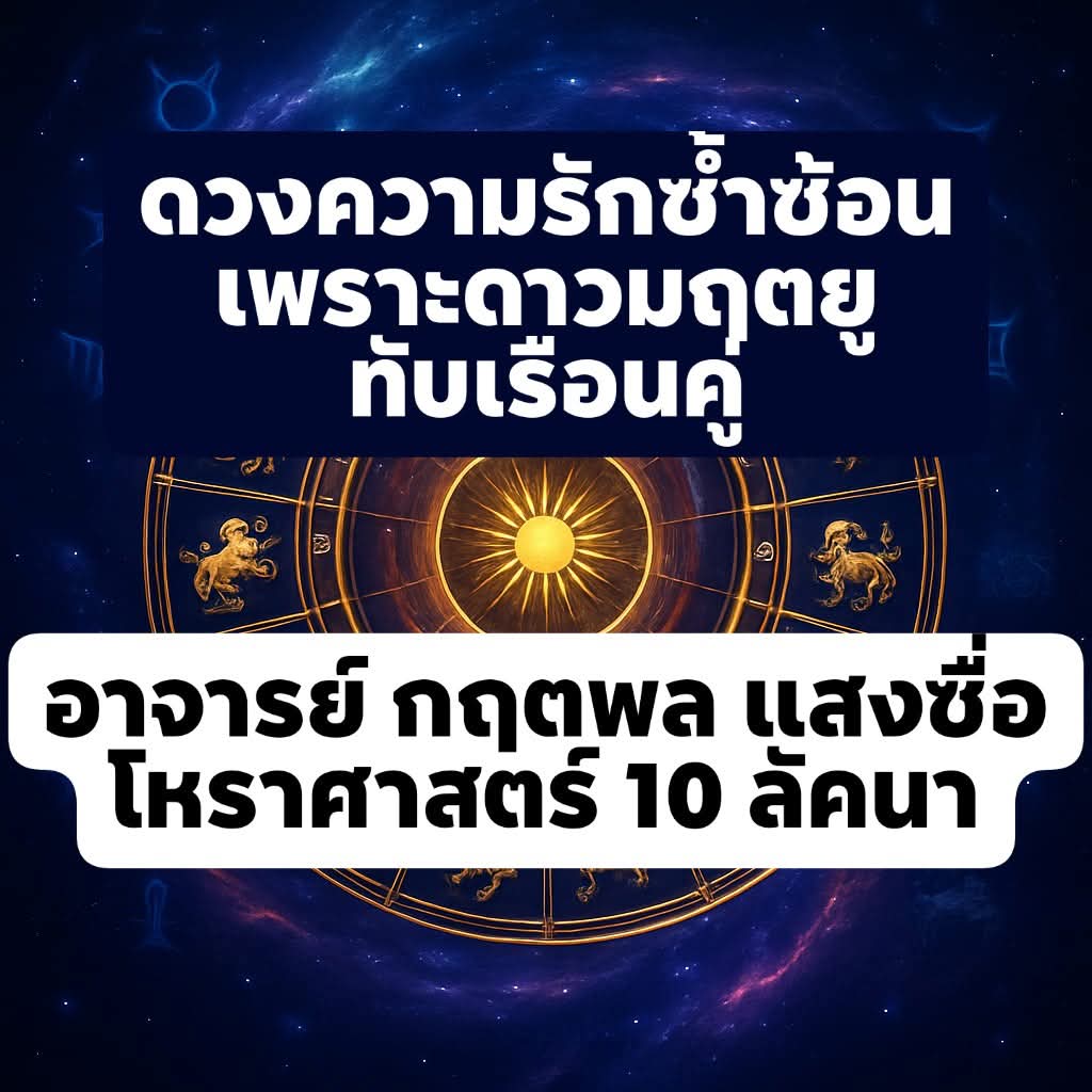 ดวงความรักซ้ำซ้อน เพราะดาวมฤตยูทับเรือนคู่ “บางคนจากไปพร้อมคำโกหก แต่เรายังรักเขาด้วยความรู้สึกจริง” รู้ไหม...ในดวง 10 ลัคนา ถ้าดาว มฤตยู อยู่ในเรือนปัตนิ... ความรักจะมาแบบ “ไม่ธร